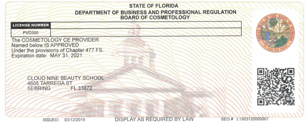 fl cosmetology license verification